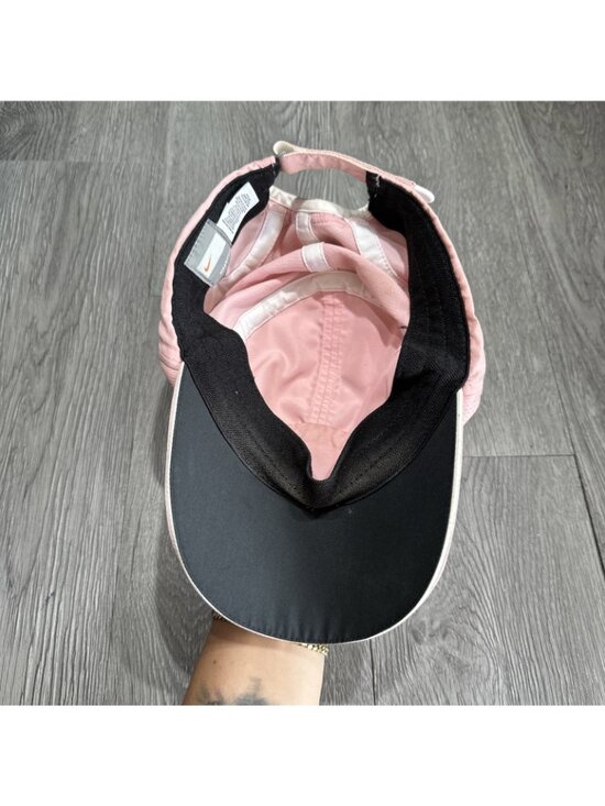 Vtg Y2K Nike Tailwind Hat 7 Panel Mesh Good Swoosh Running Mesh All Pink Strap